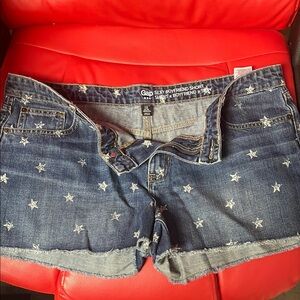 GAP Blue Jean Shorts with Star Pattern